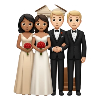Courthouse wedding place. sticker