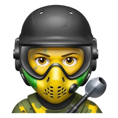 paintball player face sticker