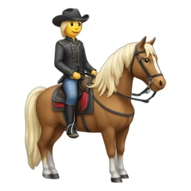 Chat sur un cheval sticker