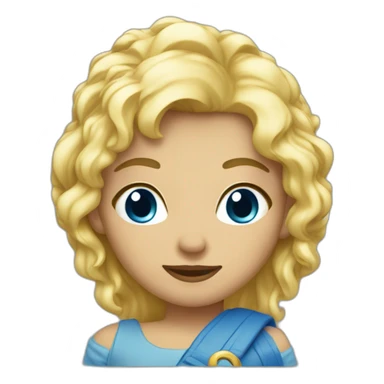 Blond yeux bleu cagoulé sticker