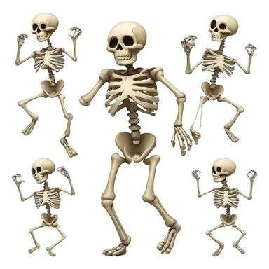 Skeleton dancing sticker