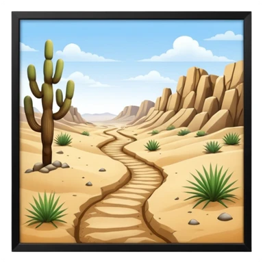 
the path to the holy spring, through the desert sticker