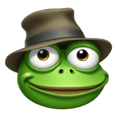 pepe the frog with a hat sticker