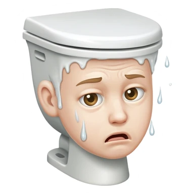 Head coming out of toilet sticker