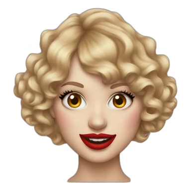 Taylor Swift with clown makeup sticker