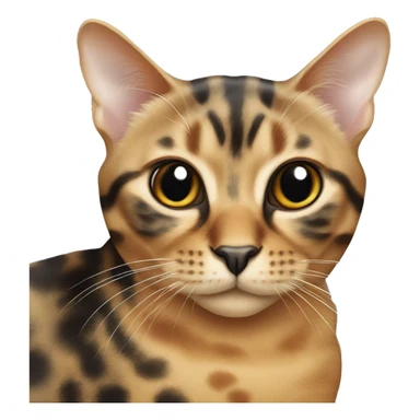 Tortoise shell cat with a cropped ear sticker
