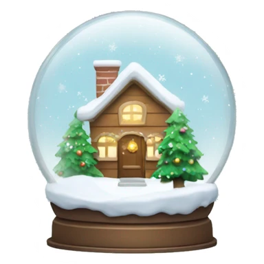 Christmas snow globe sticker