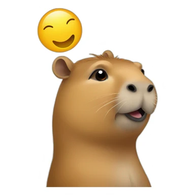 capybara combines with saluting emoji sticker