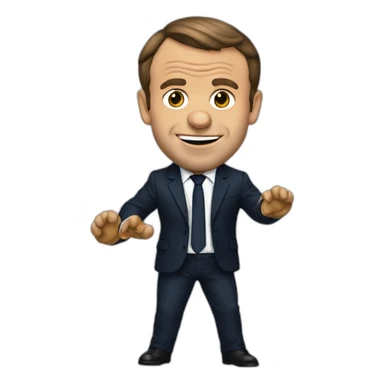 Emmanuel Macron as a Teddy beat sticker