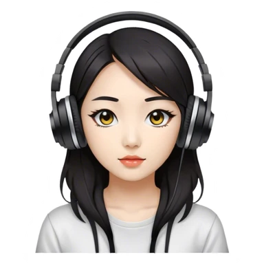 Korean Techno Dj girl sticker