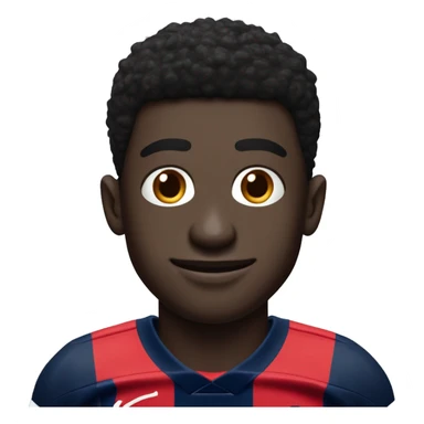 Ousmane dembele professional football player with Paris saint germain jersey sticker