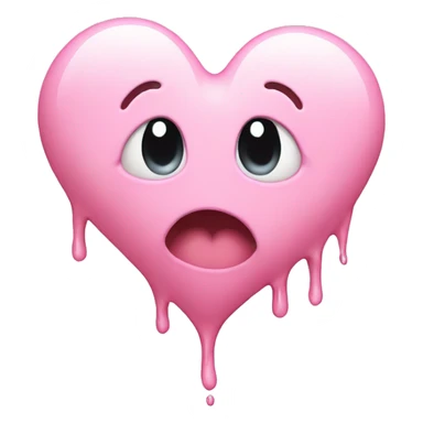 Light pink melting heart sticker