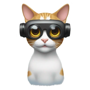 Cat with VR sticker