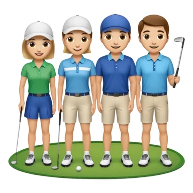 Golfing with friends  sticker