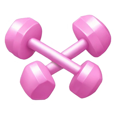 Soft pink shining dumbbells  sticker