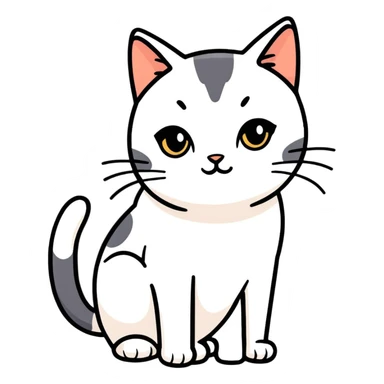 Side eyeing cat sticker