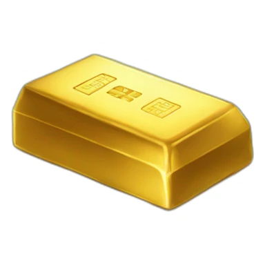 Gold bar in framed sticker