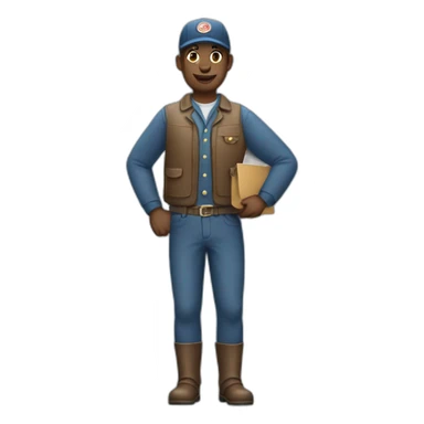 Horse mailman full body sticker