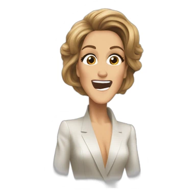Céline Dion singing sticker