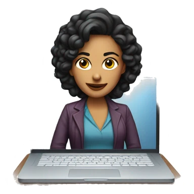 Laura Avila con laptop Mac  sticker