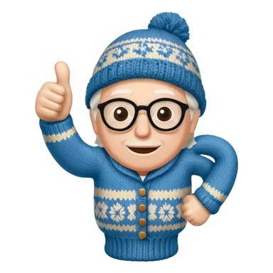 thumbs up in bernie sanders mitten sticker