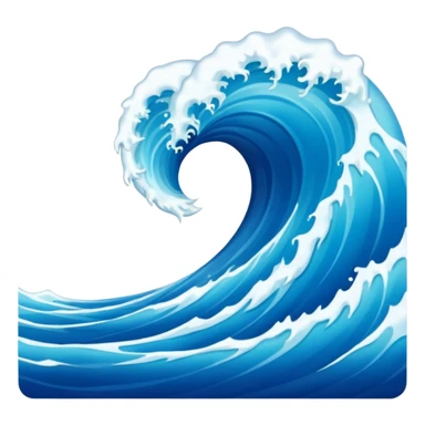ocean wave heart sticker