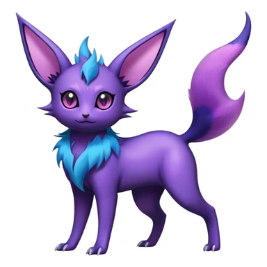 Shiny Dark Ethereal Noibat-Espeon-Umbreon-Nidorino-fusion-hybrid full body sticker