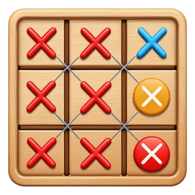 tic-tac-toe game with X and O sticker