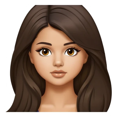 Selena Gomez long hair sticker