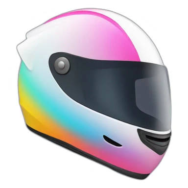 racing helmet with gradient sticker