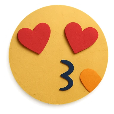 the concept of admiration, paper craft style, textured, expressive sticker