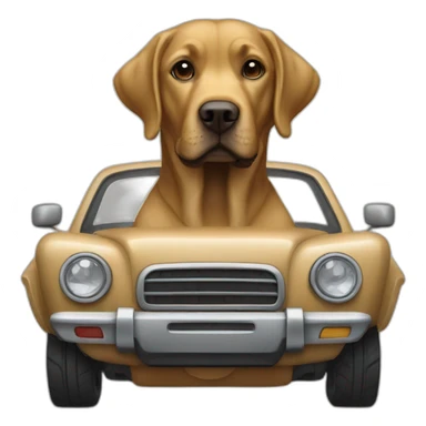 Labrador on the drive à motors  sticker