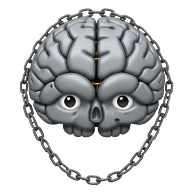 Grey Brain bound in chains sticker