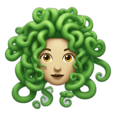 Medusa with snake hair sticker
