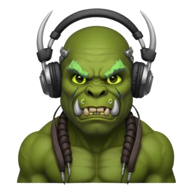 ork with headphones sticker