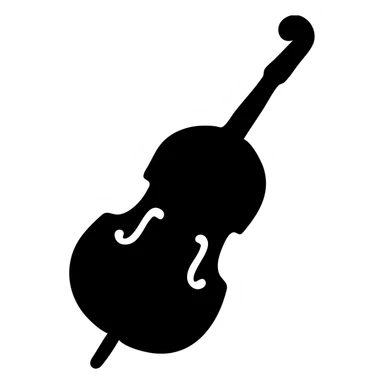 solid filled double bass icon sticker