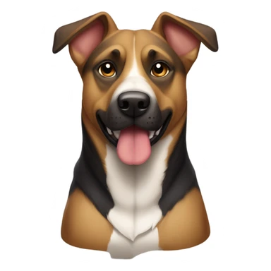 Dog that is part German shepherd and part pit bull sticker