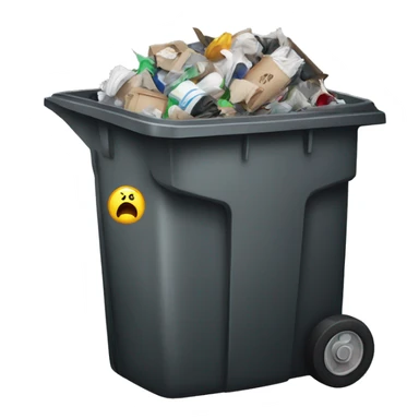 angry emoji in garbage sticker