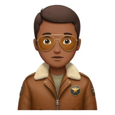 aviator jacket with no badges sticker