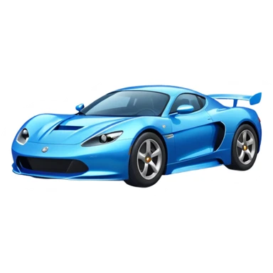 blue sport car sticker