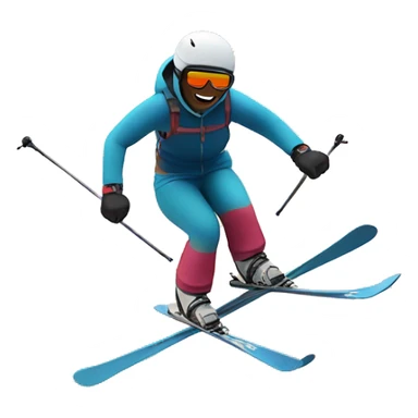 Me skiing off a cliff sticker