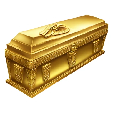 gold egyptian coffin sticker