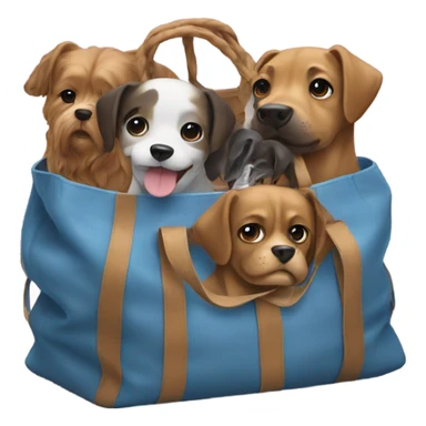 A bag with dogs sticker