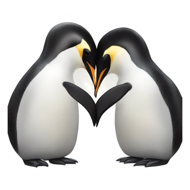 Penguins kissing sticker