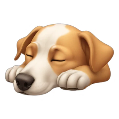 Dog sleeping and drooling sticker