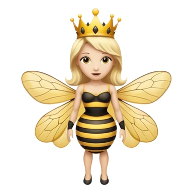Full Body plus  Queen bee woman with  blonde hair and big nose sticker
