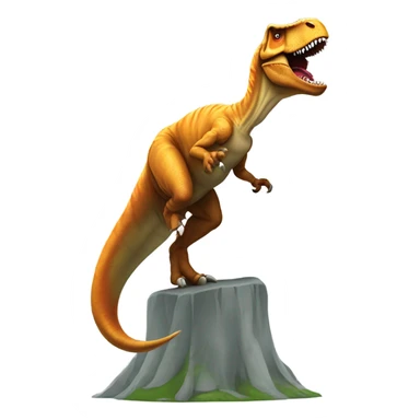 t-rex doing a 360 kickflip while dabbing sticker