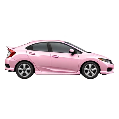 light pink honda civic car sticker