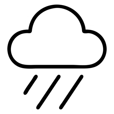 outlined rain icon, no fill sticker