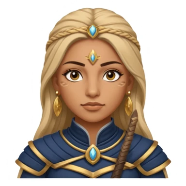 ESO female breton warrior with lashes and earrings sticker